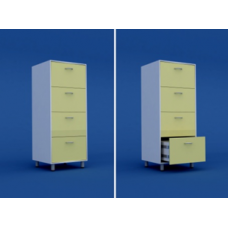 Шкаф картотечный (4 выдвижных ящика) МШ-3.08-ВТМ   600х550х1400