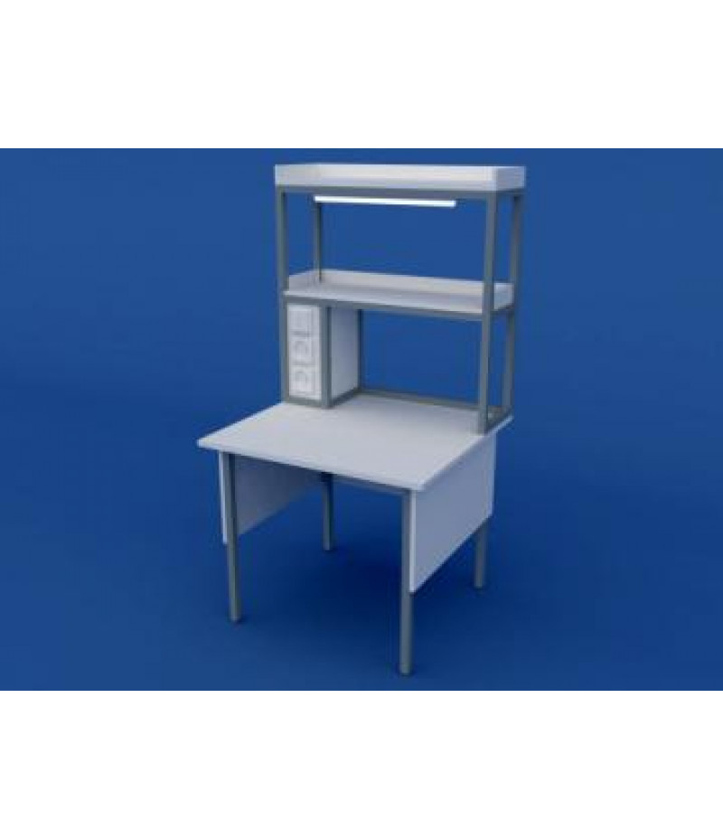 Стол лабораторный пристенный физический низкий  ЛСФ-0.01-ВТМ  900х850х750/1350